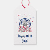 Onafhankelijkheidsdag Amerikaanse adelaar Cadeaulabel (Achterkant)