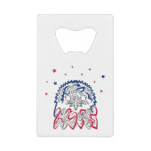 Onafhankelijkheidsdag Amerikaanse adelaar Creditkaart Flessenopener (Voorkant)