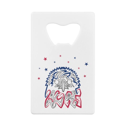 Onafhankelijkheidsdag Amerikaanse adelaar Creditkaart Flessenopener (Achterkant)