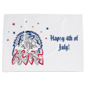 Onafhankelijkheidsdag Amerikaanse adelaar Groot Cadeauzakje (Voorkant)