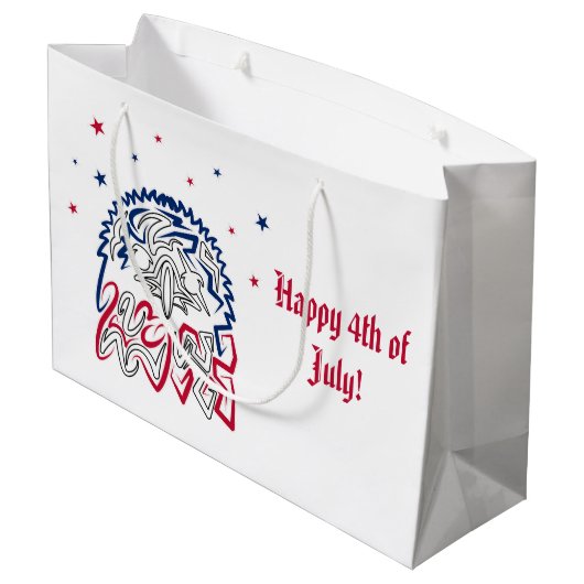 Onafhankelijkheidsdag Amerikaanse adelaar Groot Cadeauzakje (Achterkant Gekanteld)