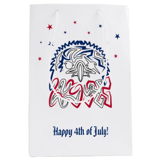 Onafhankelijkheidsdag Amerikaanse adelaar Medium Cadeauzakje (Voorkant)