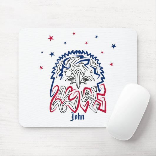 Onafhankelijkheidsdag Amerikaanse adelaar Muismat (Met muis)