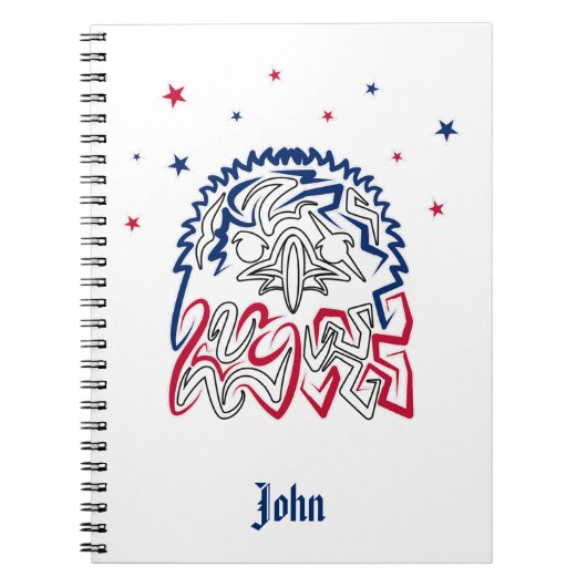 Onafhankelijkheidsdag Amerikaanse adelaar Notitieboek (Voorkant)