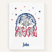 Onafhankelijkheidsdag Amerikaanse adelaar Notitieboek (Voorkant)