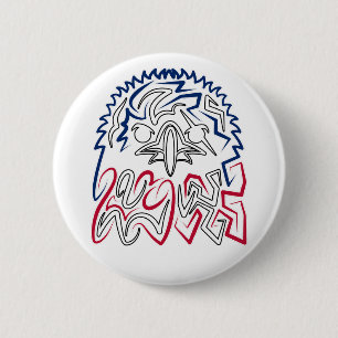 Onafhankelijkheidsdag Amerikaanse Adelaar Ronde Button 5,7 Cm