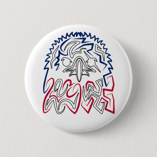 Onafhankelijkheidsdag Amerikaanse Adelaar Ronde Button 5,7 Cm (Voorkant)