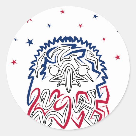 Onafhankelijkheidsdag Amerikaanse adelaar Ronde Sticker (Voorkant)