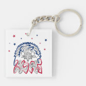 Onafhankelijkheidsdag Amerikaanse adelaar Sleutelhanger (Achterkant)