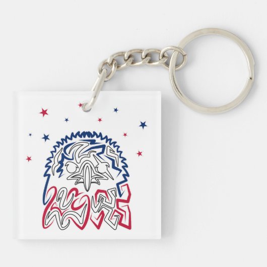 Onafhankelijkheidsdag Amerikaanse adelaar Sleutelhanger (Achterkant)