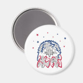 Onafhankelijkheidsdag Amerikaanse Adelaar Stars Magneet (Voorkant / Achterkant)