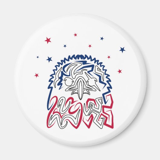 Onafhankelijkheidsdag Amerikaanse Adelaar Stars Magneet (Voorkant)