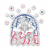 Onafhankelijkheidsdag Amerikaanse adelaar Sticker (Voorkant)