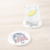 Onafhankelijkheidsdag Amerikaanse adelaar Zandsteen Onderzetter (Zijkant)