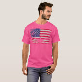 Onafhankelijkheidsdag Amerikaanse vlag 4 juli Zwem T-shirt (Voorkant volledig)