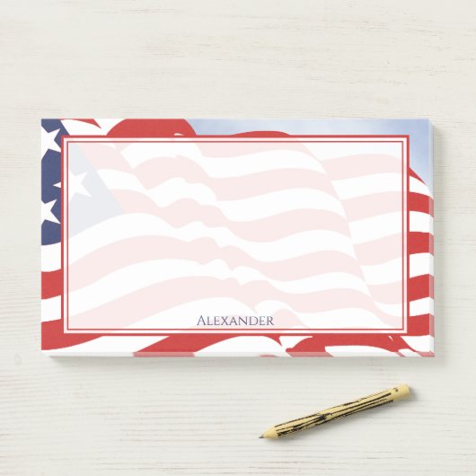 Onafhankelijkheidsdag Amerikaanse vlag Illustratie Post-it® Notes (Op bureau)