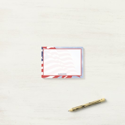 Onafhankelijkheidsdag Amerikaanse vlag Illustratie Post-it® Notes (Op bureau)