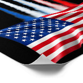 Onafhankelijkheidsdag amerikaanse vlag straaljager poster (Hoek)