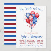 Onafhankelijkheidsdag, ballonnen, Baby shower Kaart (Voorkant / Achterkant)