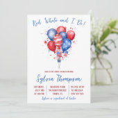 Onafhankelijkheidsdag, ballonnen, Vrijgezellenfees Kaart (Staand voorkant)