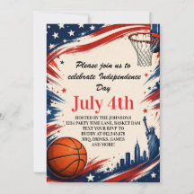 Onafhankelijkheidsdag Basketbal Achtergrond Kunst