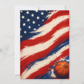 Onafhankelijkheidsdag Basketbal Achtergrond Kunst Kaart (Achterkant)