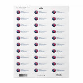 Onafhankelijkheidsdag Basketbal Retouradres Etiket (Full Sheet)