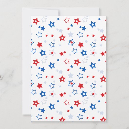 Onafhankelijkheidsdag BBQ 4 van juli Feest Kaart (Achterkant)