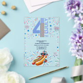 Onafhankelijkheidsdag BBQ Party Vuurwerk 4 juli Acryl Uitnodigingen (Insitu (Huwelijk))