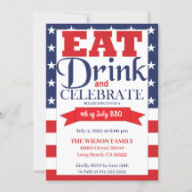 Onafhankelijkheidsdag BBQ uitnodiging