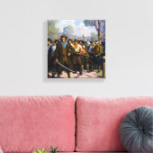 Onafhankelijkheidsdag bij Concord Bridge door N.C. Canvas Afdruk (Insitu (Woonkamer))