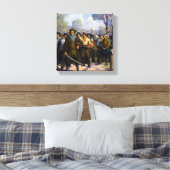 Onafhankelijkheidsdag bij Concord Bridge door N.C. Canvas Afdruk (Insitu (Slaapkamer))
