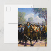 Onafhankelijkheidsdag bij Concord Bridge door N.C. Feestdagenkaart (Voorkant / Achterkant)