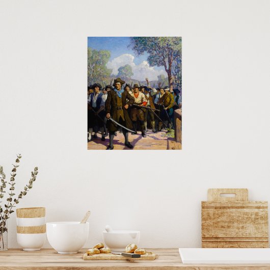 Onafhankelijkheidsdag bij Concord Bridge door N.C. Poster (Keuken)