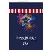 Onafhankelijkheidsdag Birthday USA Kaart (Voorkant)