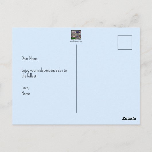 Onafhankelijkheidsdag Briefkaart (Achterkant)