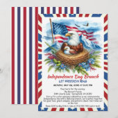 Onafhankelijkheidsdag Brunch Uitnodiging – Amerika (Voorkant / Achterkant)