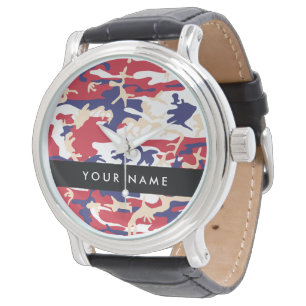 Onafhankelijkheidsdag Camouflage Je naam Personali Horloge