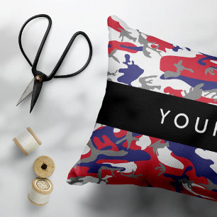 Onafhankelijkheidsdag Camouflage Jouw naam Persona Accent Kussen