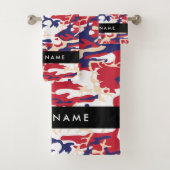 Onafhankelijkheidsdag Camouflage Jouw naam Persona Bad Handdoek (Insitu)