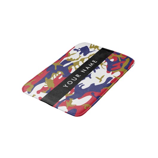 Onafhankelijkheidsdag Camouflage Jouw naam Persona Badmat (Gekanteld)