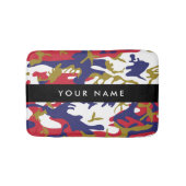 Onafhankelijkheidsdag Camouflage Jouw naam Persona Badmat (Voorkant)