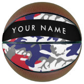 Onafhankelijkheidsdag Camouflage Jouw naam Persona Basketbal (Voorkant)