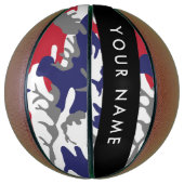 Onafhankelijkheidsdag Camouflage Jouw naam Persona Basketbal (Verticaal)