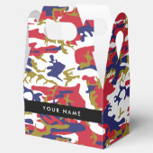 Onafhankelijkheidsdag Camouflage Jouw naam Persona Bedankdoosjes (Geopend)