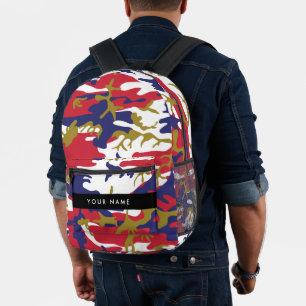 Onafhankelijkheidsdag Camouflage Jouw naam Persona Bedrukte Rugzak