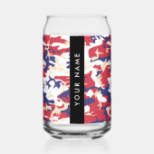 Onafhankelijkheidsdag Camouflage Jouw naam Persona Blikvorm Glas (Voorkant)