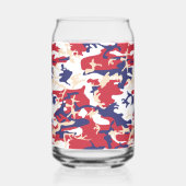 Onafhankelijkheidsdag Camouflage Jouw naam Persona Blikvorm Glas (Achterkant)