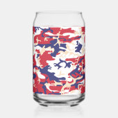 Onafhankelijkheidsdag Camouflage Jouw naam Persona Blikvorm Glas (Links)