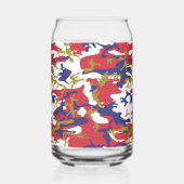 Onafhankelijkheidsdag Camouflage Jouw naam Persona Blikvorm Glas (Achterkant)